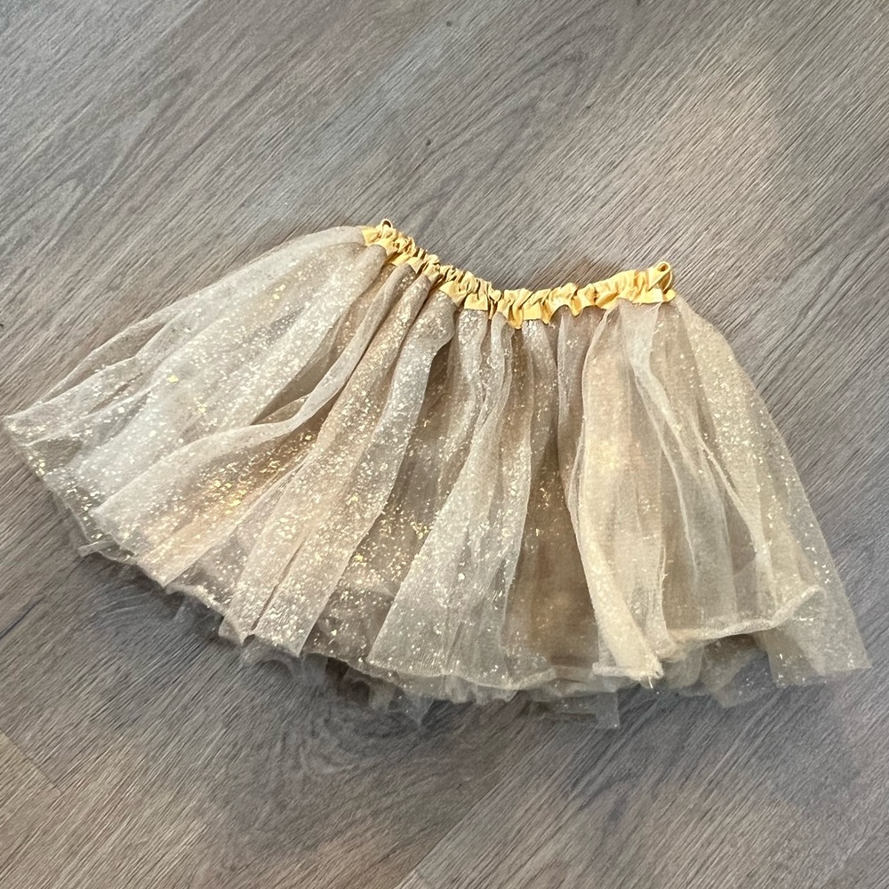 Girls Glitter Gold TuTu